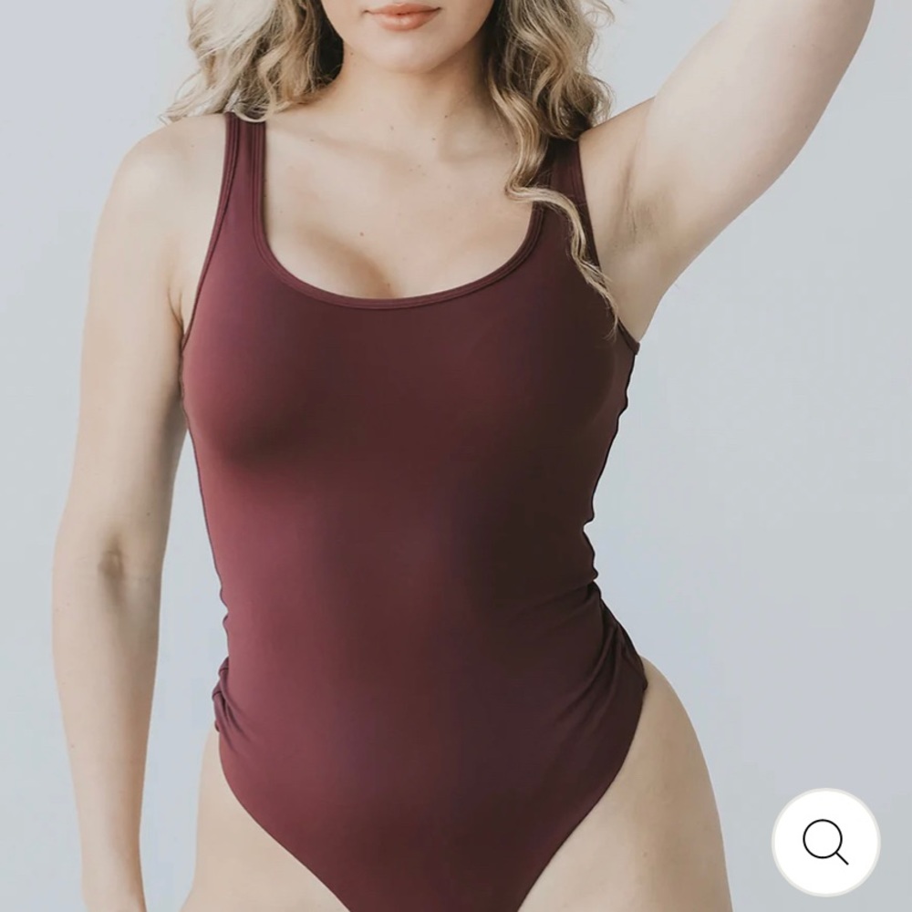 New! Scoop Neck Tank Bodysuit with Built in Bra